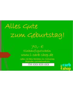 Geschenkgutschein: 70 €